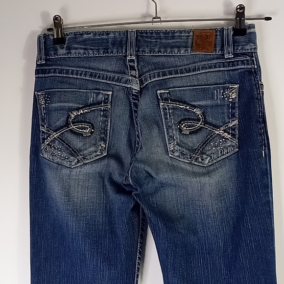 BKE Denim Culture Distressed Faded Bootcut Blue Jeans Size 29×35 - Picture 11 of 16